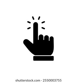 Hand cursor icon vector. cursor sign and symbol. hand cursor icon clik