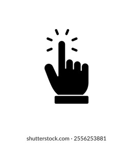 Hand cursor icon vector. cursor sign and symbol. hand cursor icon clik