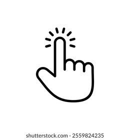 Hand cursor icon vector. cursor sign and symbol. hand cursor icon clik