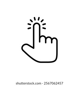 Hand cursor icon vector. cursor sign and symbol. hand cursor icon clik