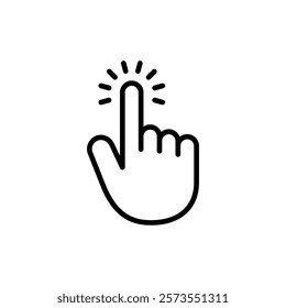 Hand cursor icon vector. cursor sign and symbol. hand cursor icon clik