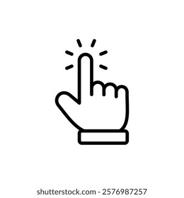 Hand cursor icon vector. cursor sign and symbol. hand cursor icon clik