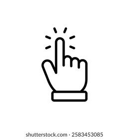 Hand cursor icon vector. cursor sign and symbol. hand cursor icon clik