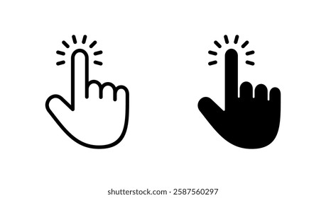 Hand cursor icon vector. cursor sign and symbol. hand cursor icon clik