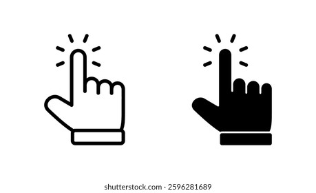 Hand cursor icon vector. cursor sign and symbol. hand cursor icon clik