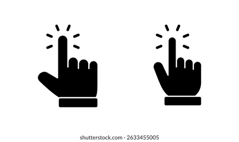 Hand cursor icon vector. cursor sign and symbol. hand cursor icon clik