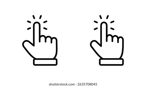 Hand cursor icon vector. cursor sign and symbol. hand cursor icon clik