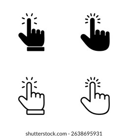 Hand cursor icon vector. cursor sign and symbol. hand cursor icon clik
