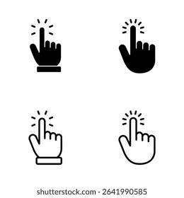 Hand cursor icon vector. cursor sign and symbol. hand cursor icon clik