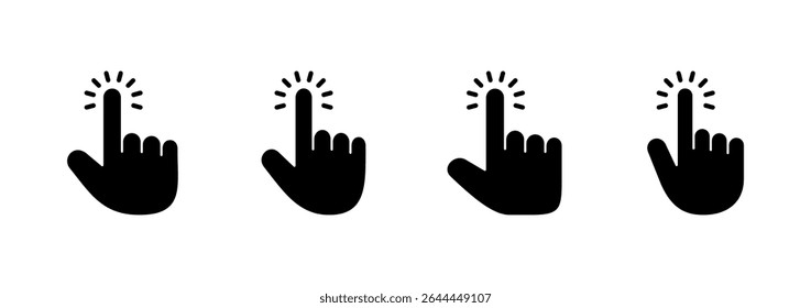 Hand cursor icon vector. cursor sign and symbol. hand cursor icon clik