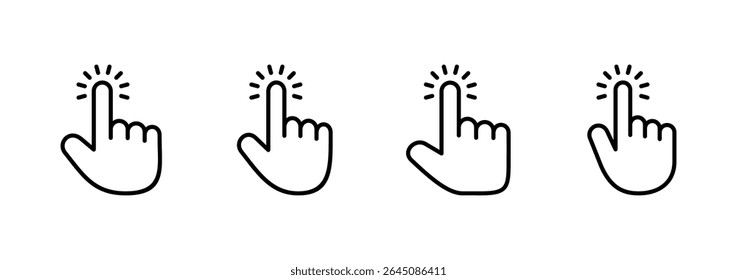 Hand cursor icon vector. cursor sign and symbol. hand cursor icon clik