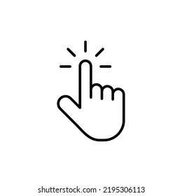 Hand cursor icon vector for web and mobile app. cursor sign and symbol. hand cursor icon clik