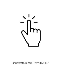 Hand cursor icon vector for web and mobile app. cursor sign and symbol. hand cursor icon clik