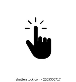 Hand cursor icon vector for web and mobile app. cursor sign and symbol. hand cursor icon clik