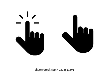 Hand cursor icon vector for web and mobile app. cursor sign and symbol. hand cursor icon clik