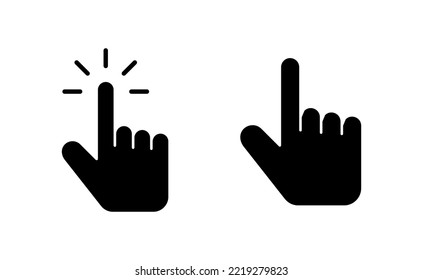 Hand cursor icon vector for web and mobile app. cursor sign and symbol. hand cursor icon clik