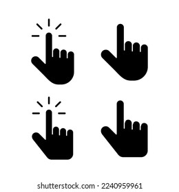 Hand cursor icon vector for web and mobile app. cursor sign and symbol. hand cursor icon clik