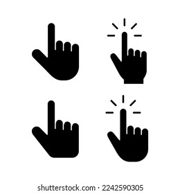 Hand cursor icon vector for web and mobile app. cursor sign and symbol. hand cursor icon clik