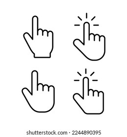 Hand cursor icon vector for web and mobile app. cursor sign and symbol. hand cursor icon clik