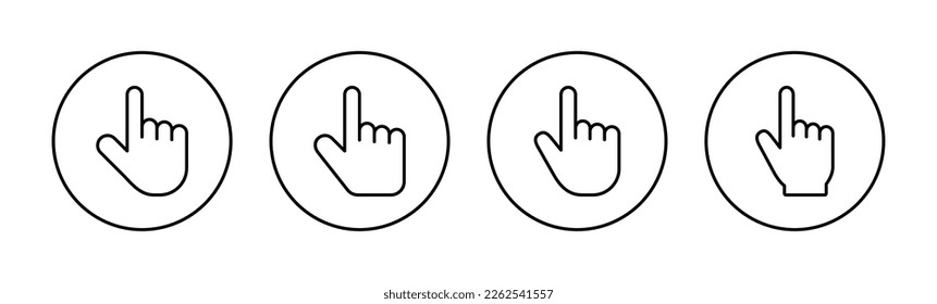 Hand cursor icon vector for web and mobile app. cursor sign and symbol. hand cursor icon clik