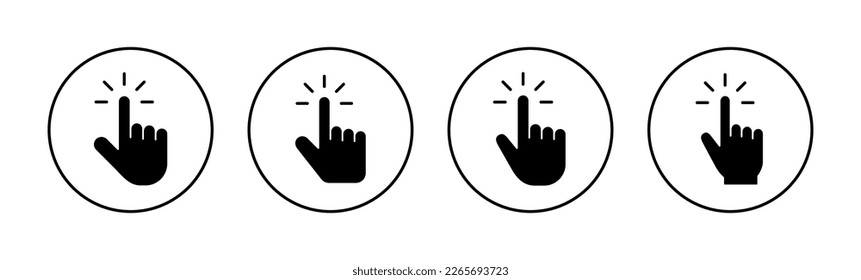 Hand cursor icon vector for web and mobile app. cursor sign and symbol. hand cursor icon clik