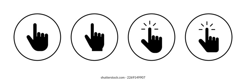 Hand cursor icon vector for web and mobile app. cursor sign and symbol. hand cursor icon clik