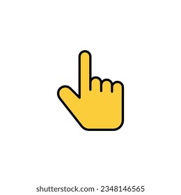 Hand cursor icon vector for web and mobile app. cursor sign and symbol. hand cursor icon clik