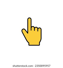 Hand cursor icon vector for web and mobile app. cursor sign and symbol. hand cursor icon clik