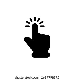 Hand cursor icon vector for web and mobile app. cursor sign and symbol. hand cursor icon clik