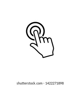 Hand Cursor icons click symbol vector for web design