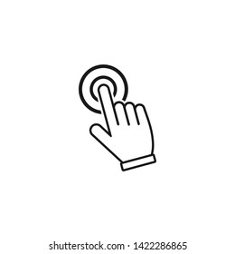 Hand Cursor icons click symbol vector for web design