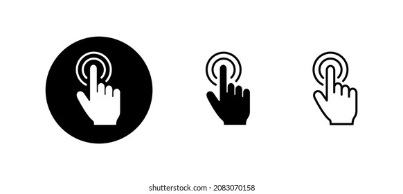 Hand cursor icons set. cursor sign and symbol. hand cursor icon clik