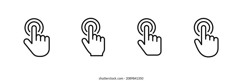 Hand cursor icons set. cursor sign and symbol. hand cursor icon clik
