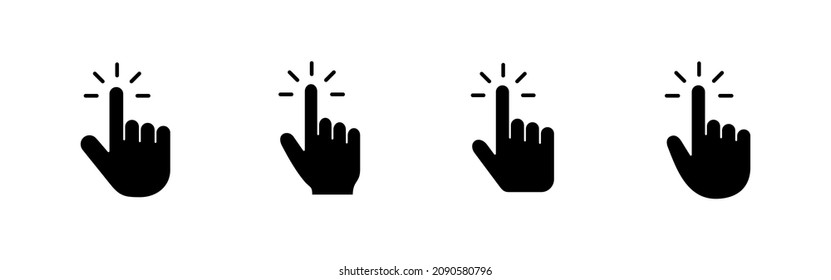 Hand cursor icons set. cursor sign and symbol. hand cursor icon clik