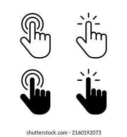 Hand cursor icons vector. cursor sign and symbol. hand cursor icon clik