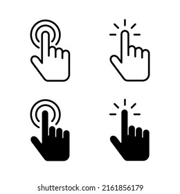 Hand cursor icons vector. cursor sign and symbol. hand cursor icon clik