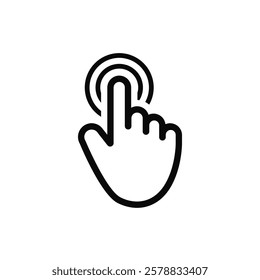 Hand cursor illustration on white background