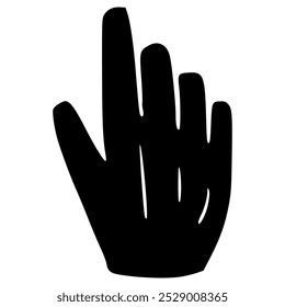 hand cursor index finger hand drawn glyph icon