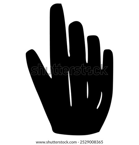 hand cursor index finger hand drawn glyph icon