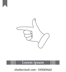 hand cursor line icon. Vector