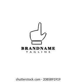 hand cursor logo icon design template black modern isolated vector illustration