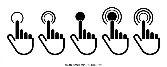 Hand cursor mouse icon.Pointer symbol.