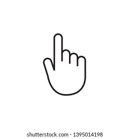 hand cursor mouse pointer icon vector logo template