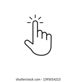 hand cursor mouse pointer icon vector logo template