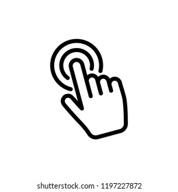 Hand Cursor Pointer Finger Clicking Icon Stock Vector (Royalty Free ...