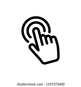 Hand cursor pointer, finger clicking icon, click mouse vector