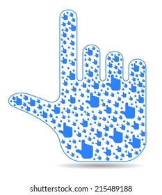 hand cursor pointer icon concept - social media