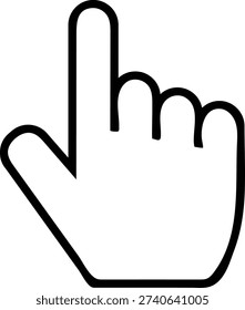 Hand cursor pointer icon for web click action