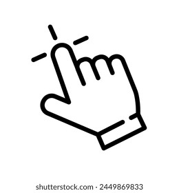 hand cursor pointing, touch, tap - vector icon	