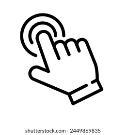 hand cursor pointing, touch, tap - vector icon	